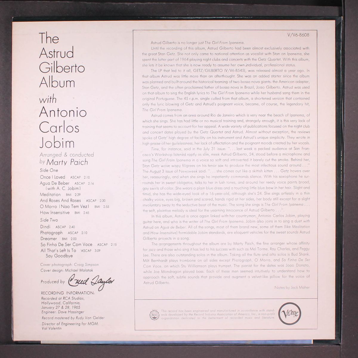 the astrud gilberto album by ASTRUD GILBERTO