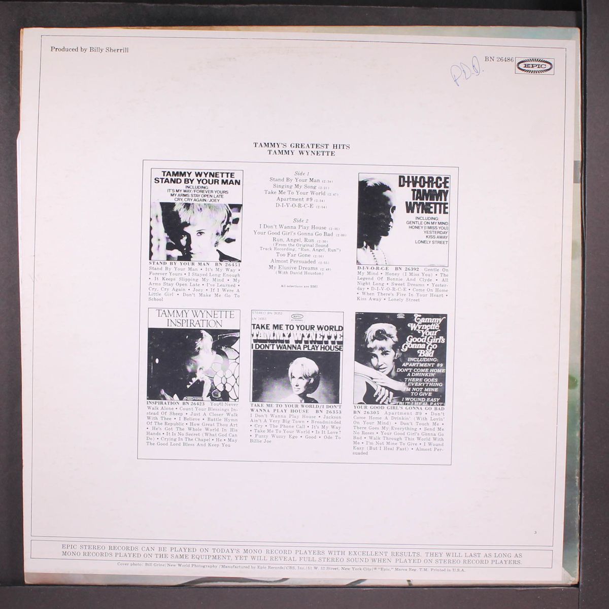 greatest hits by TAMMY WYNETTE