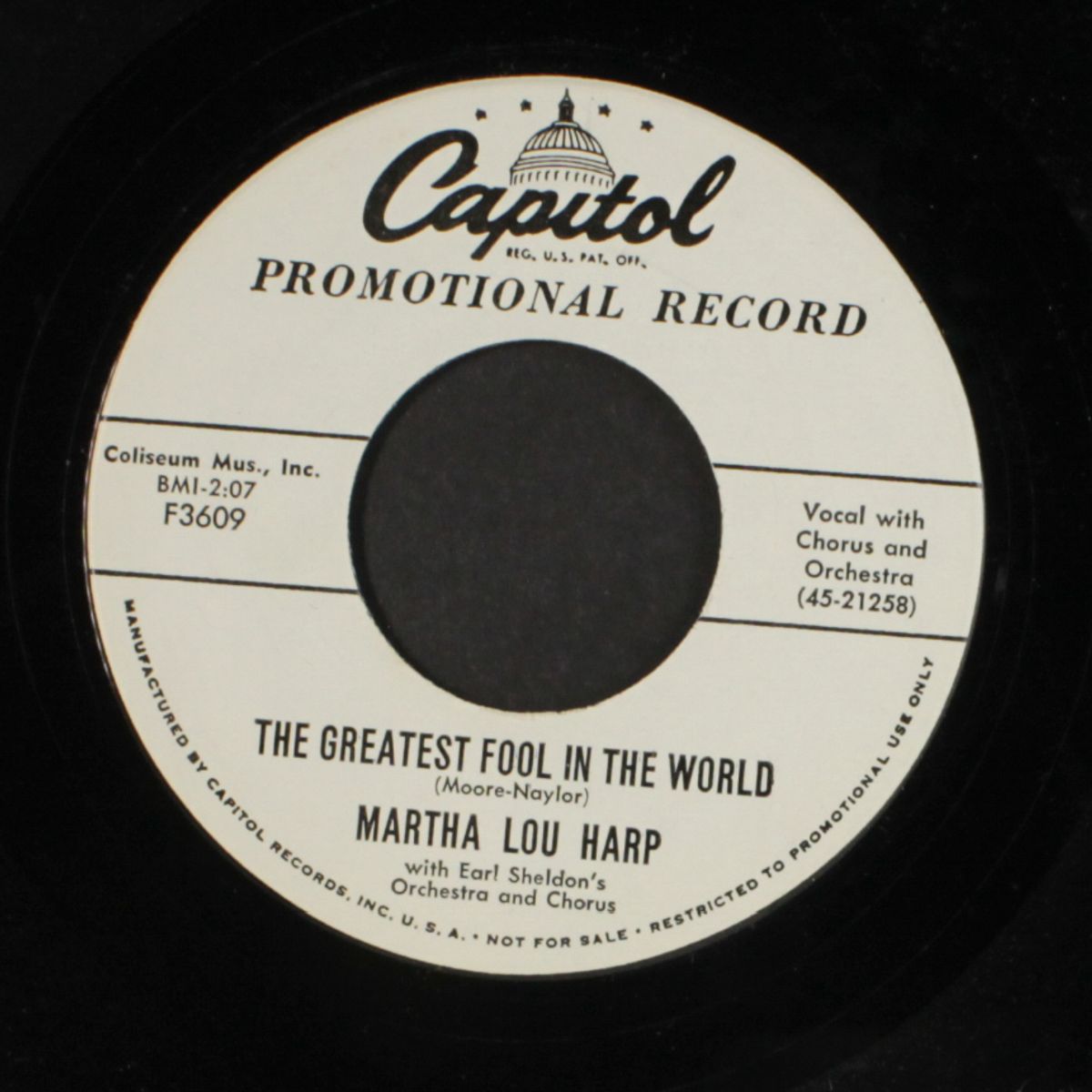 i'll hold you in my heart / the greatest fool in the world by MARTHA LOU HARP