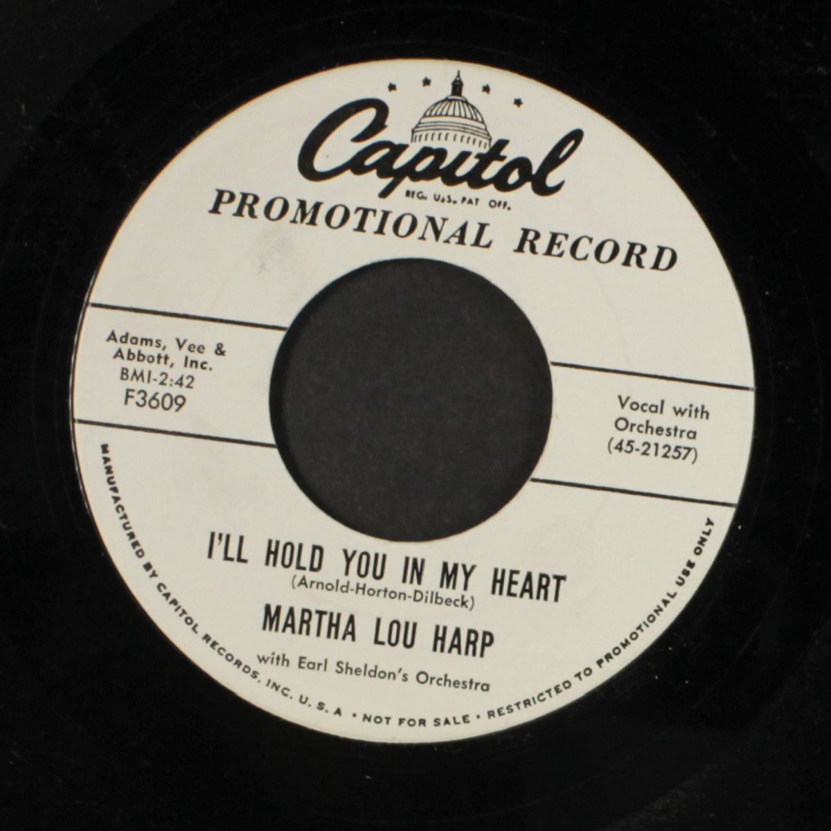 i'll hold you in my heart / the greatest fool in the world by MARTHA LOU HARP