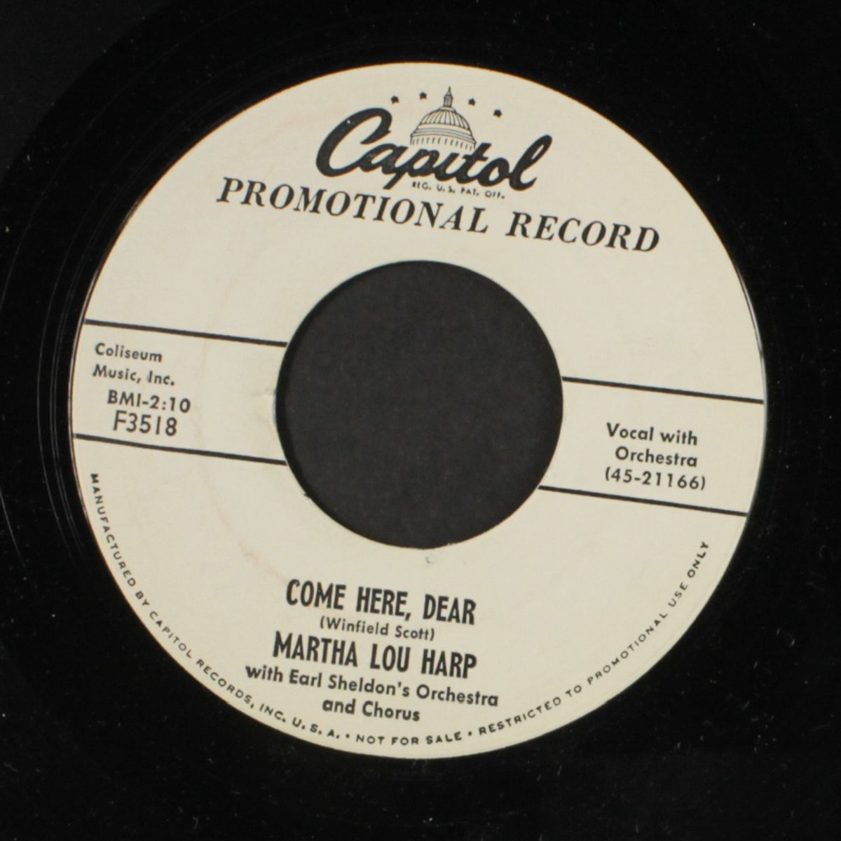 when your guy is gone / come here, dear by MARTHA LOU HARP