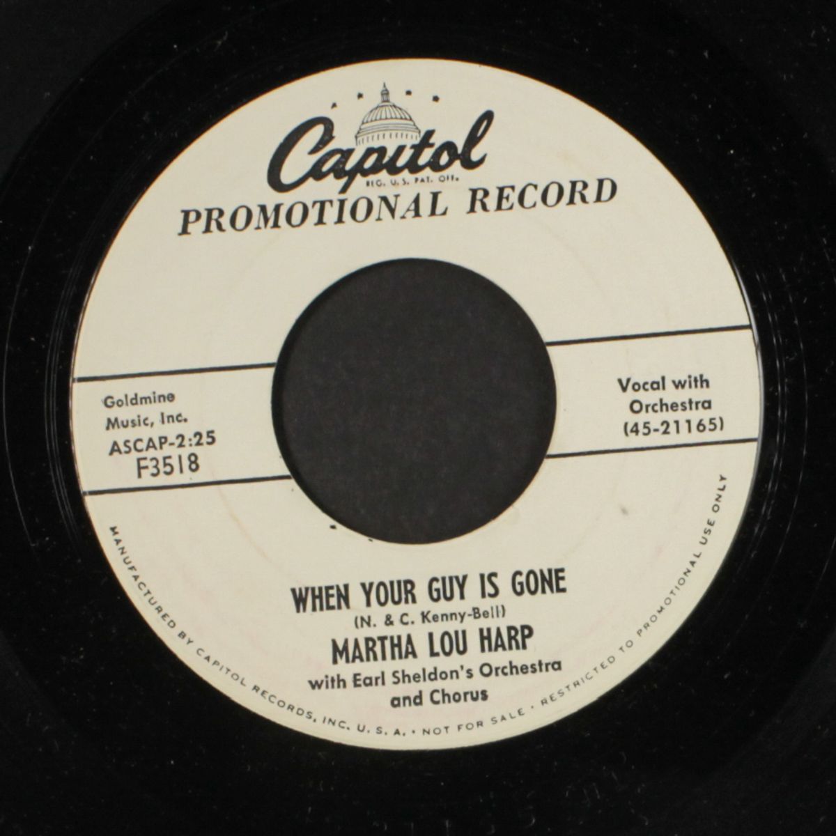 when your guy is gone / come here, dear by MARTHA LOU HARP