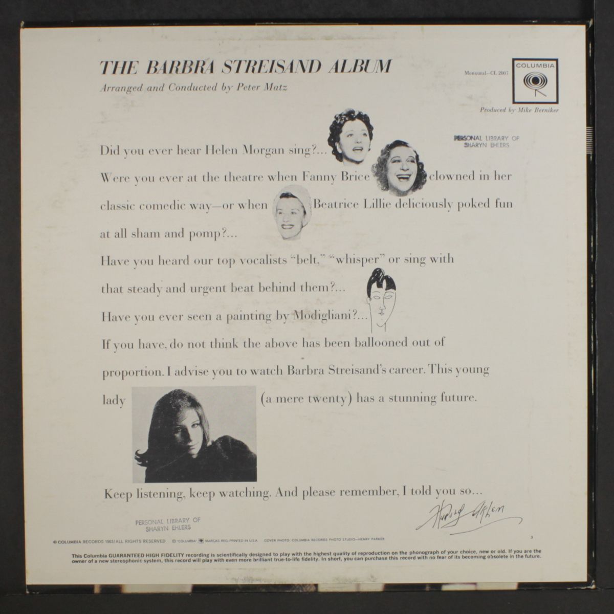 the barbra streisand album by BARBRA STREISAND