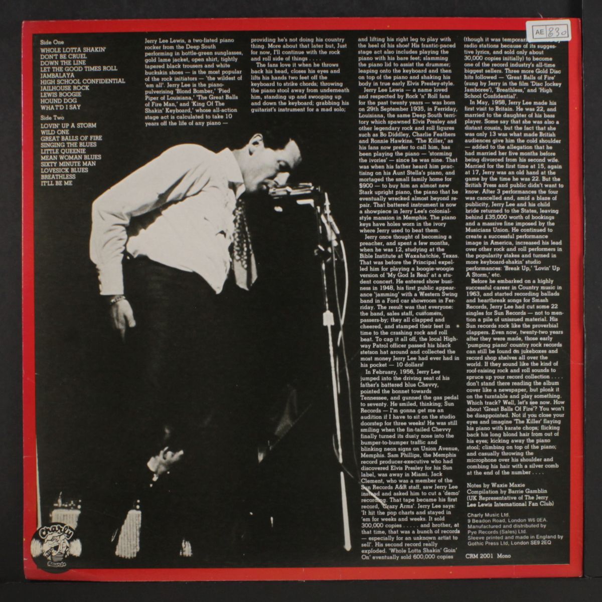 the essential, 20 original r'n'r hits by JERRY LEE LEWIS