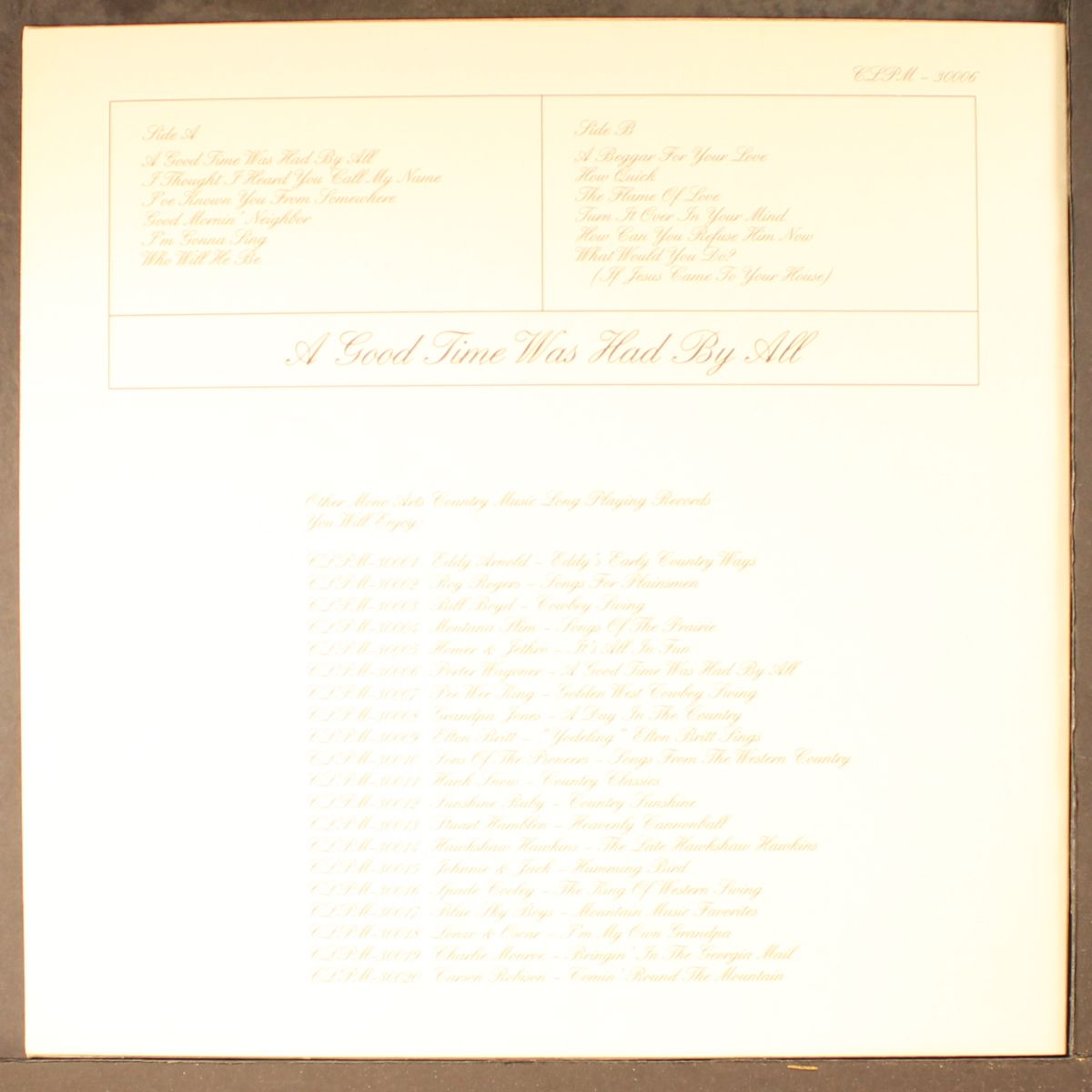 a good time was had by all by PORTER WAGONER