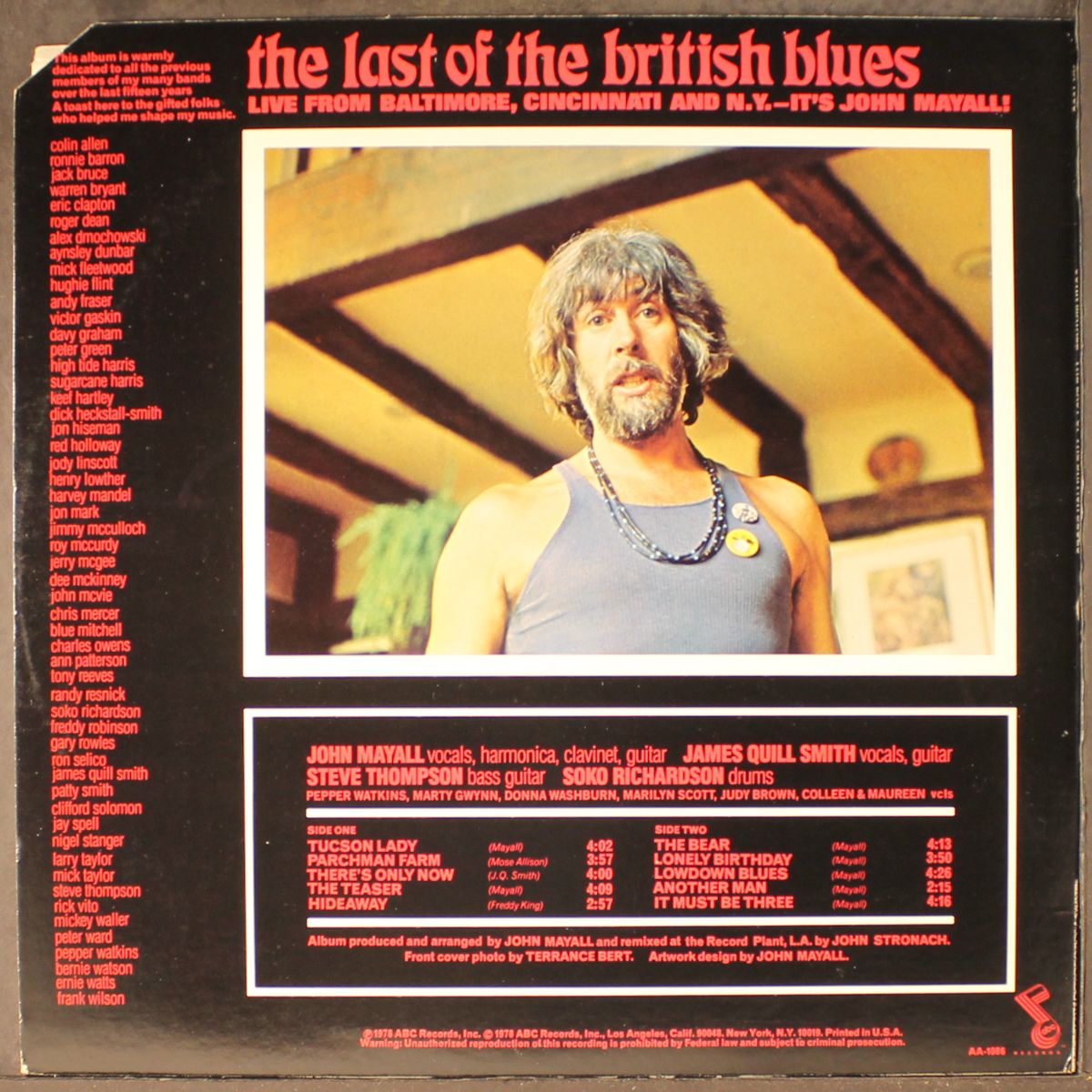 the last of the british blues by JOHN MAYALL