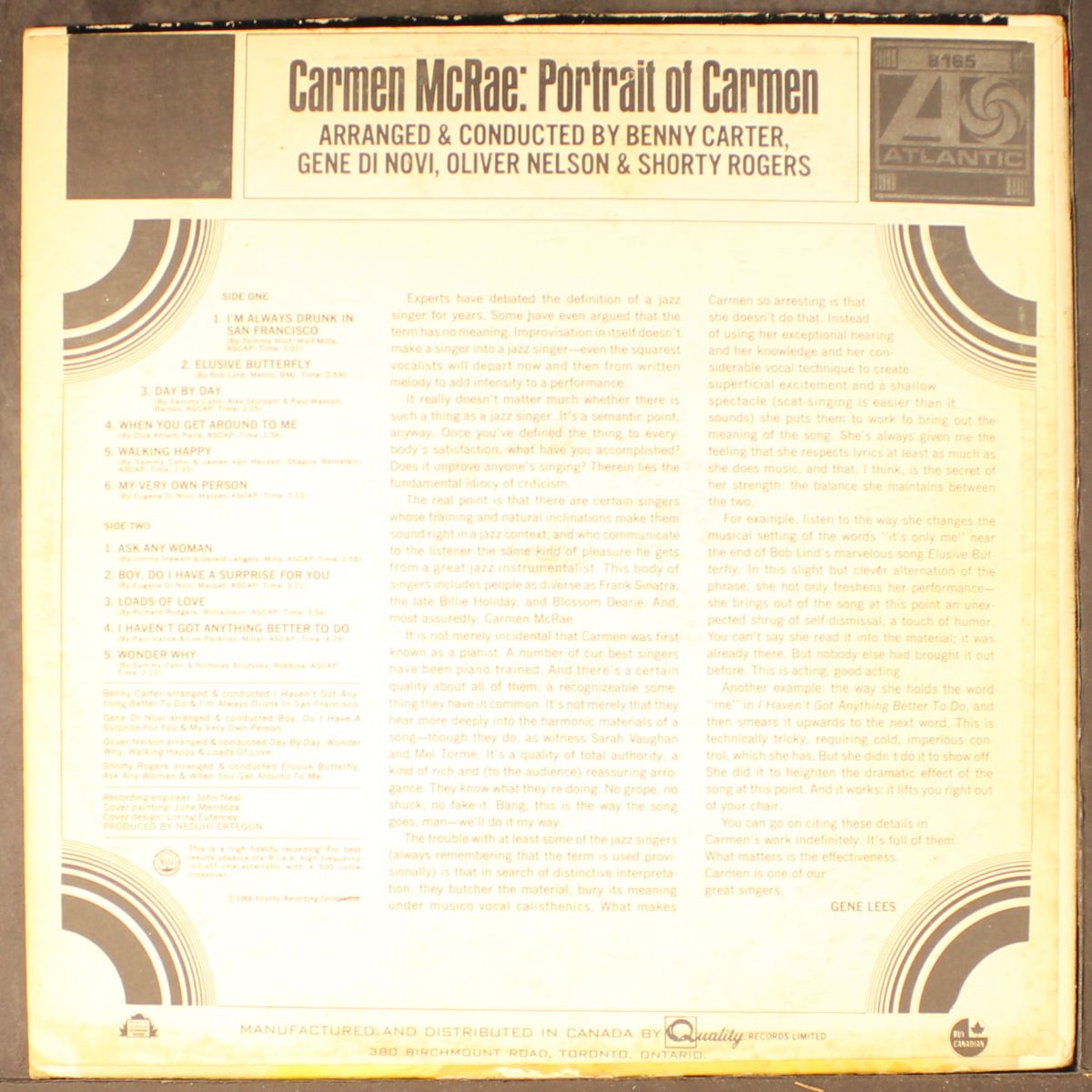 portrait of carmen by CARMEN MCRAE