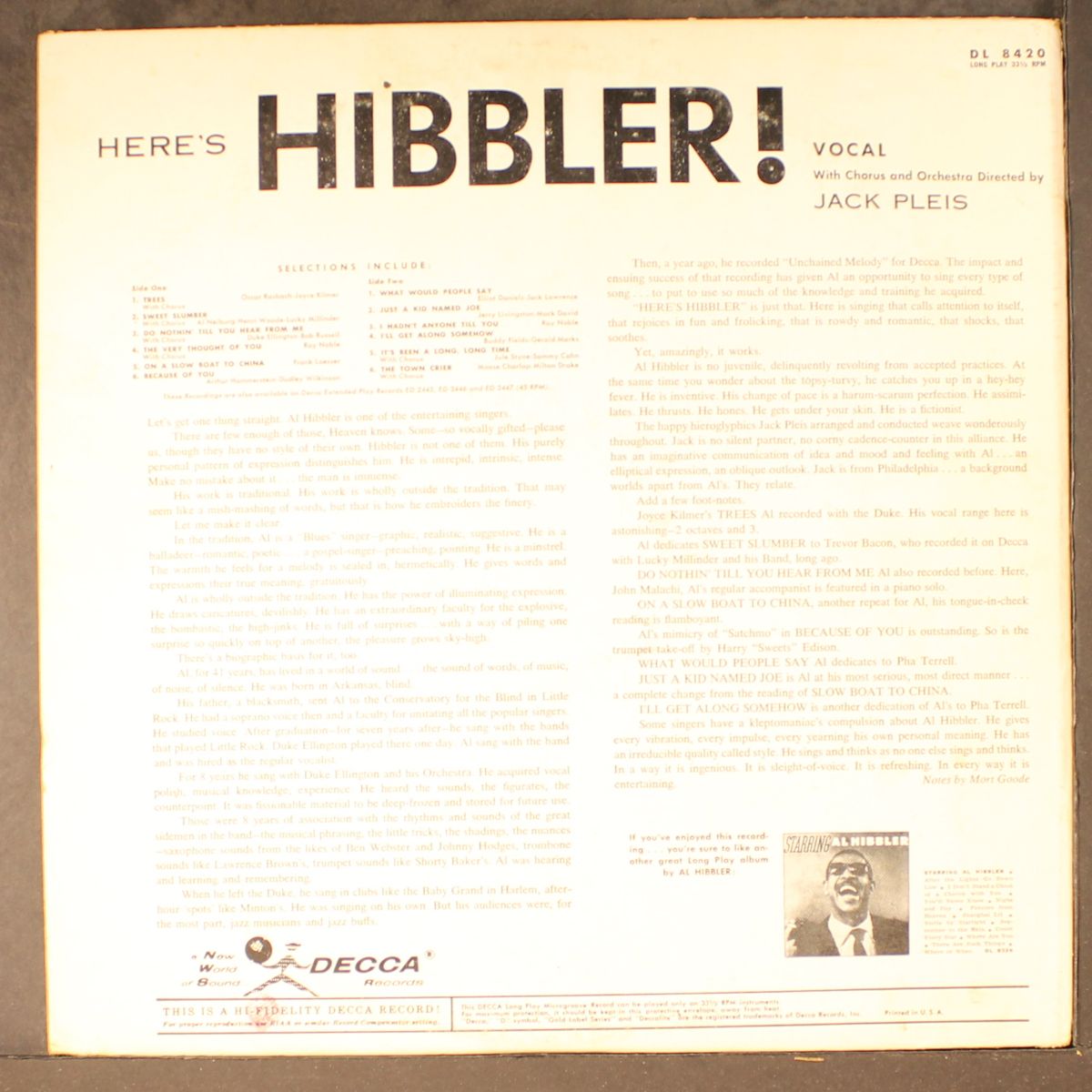here's hibbler by AL HIBBLER