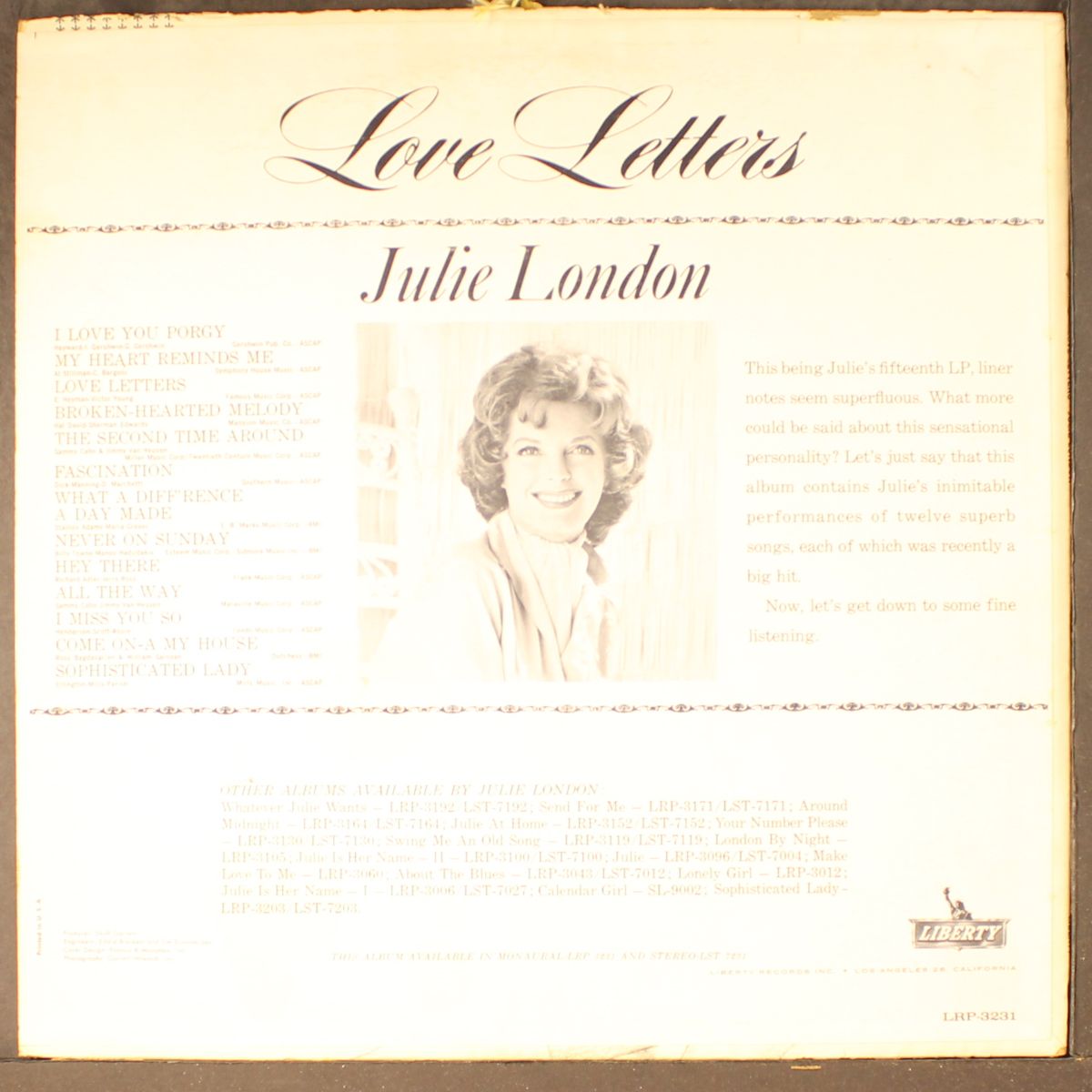 love letters by JULIE LONDON