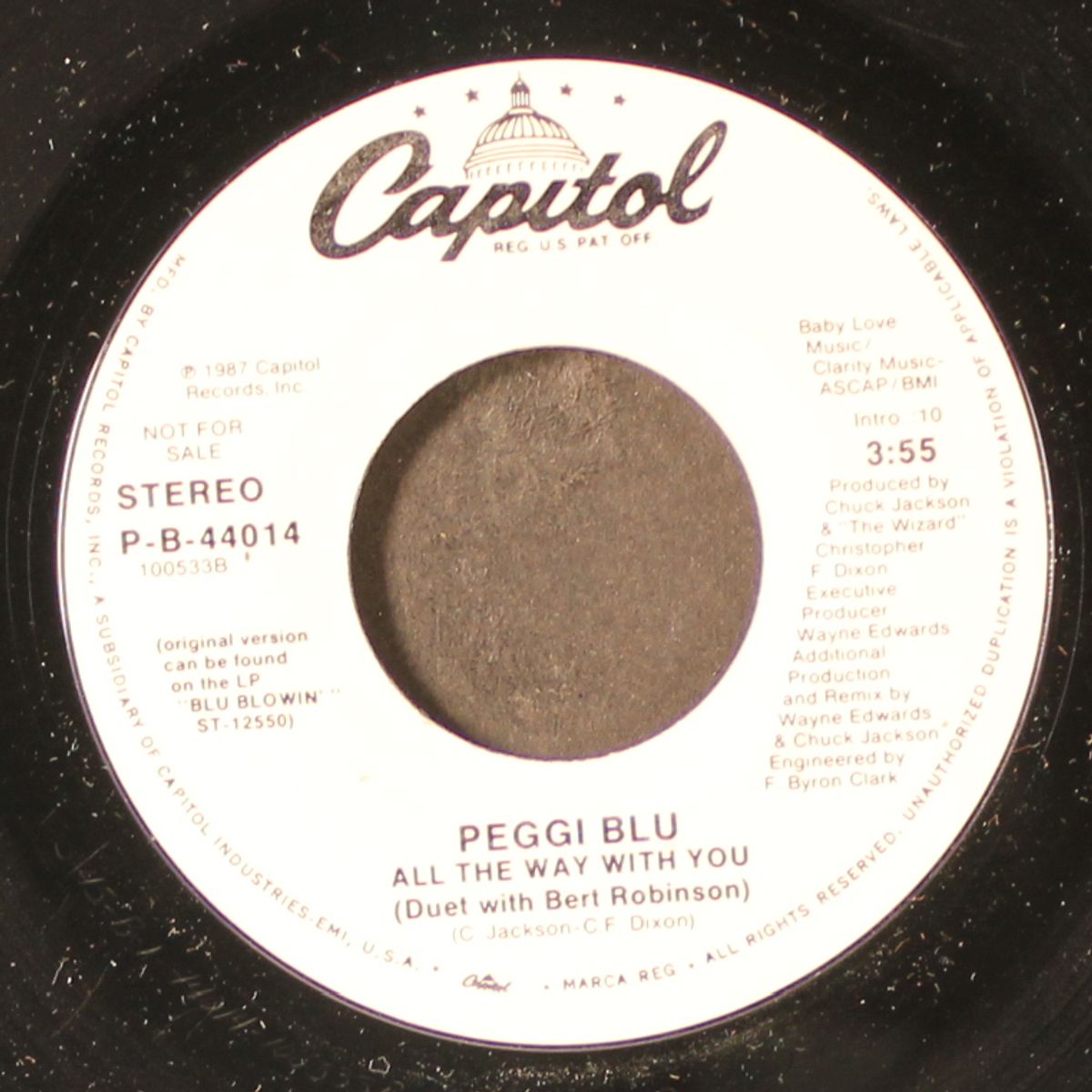 all the way with you / same by PEGGI BLU & BERT ROBINSON