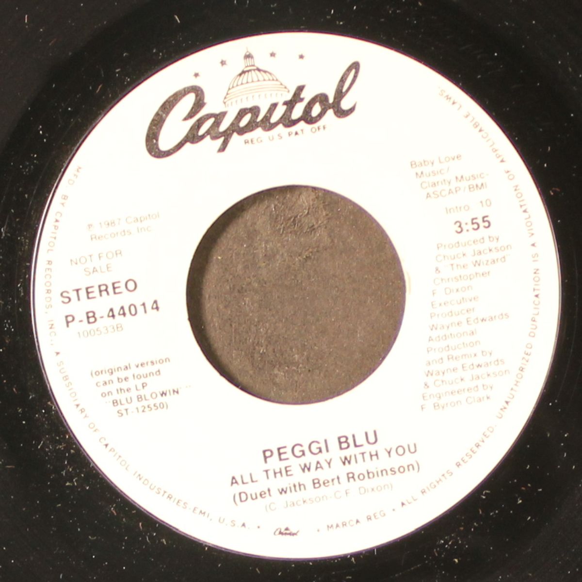 all the way with you / same by PEGGI BLU & BERT ROBINSON