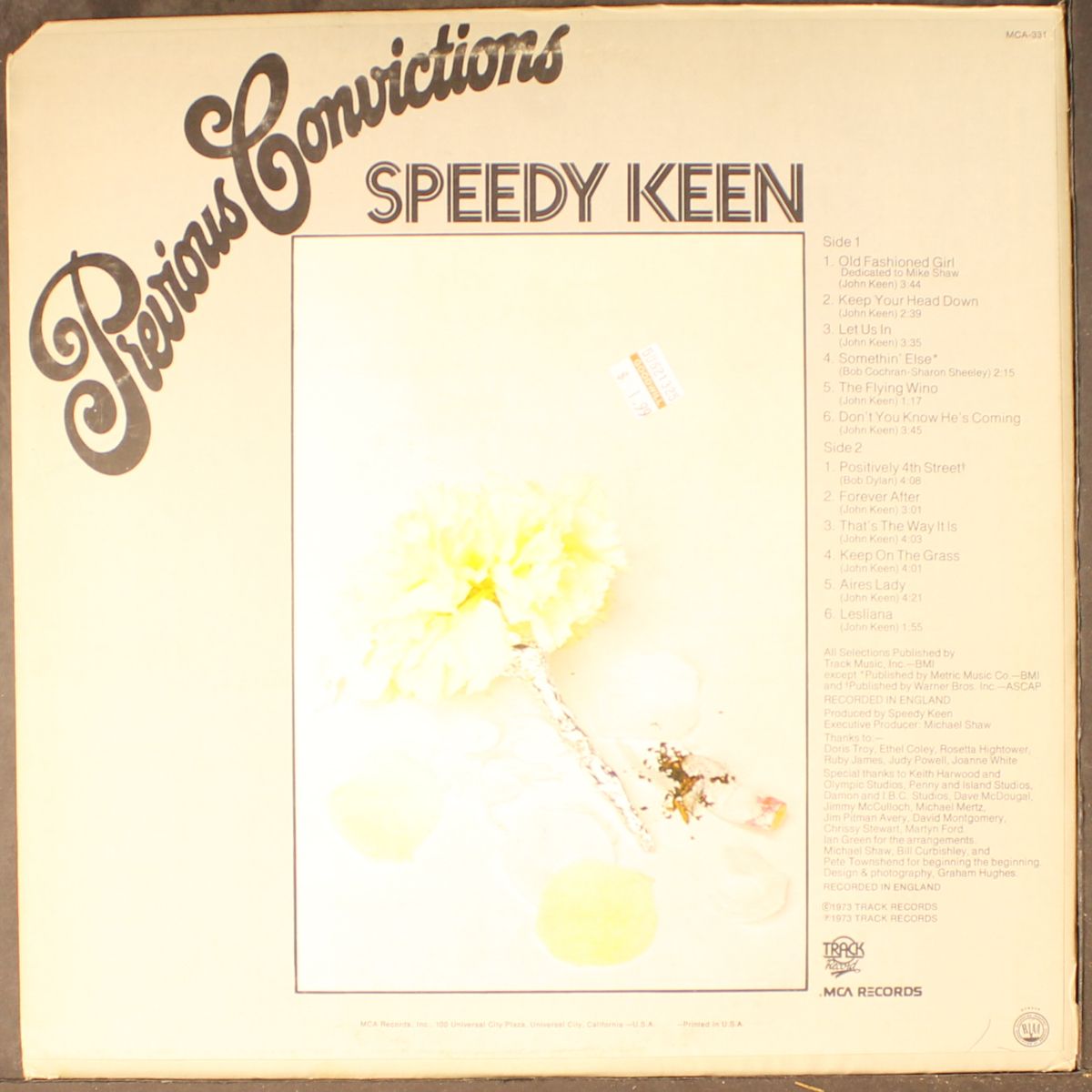 previous convictions by SPEEDY KEEN