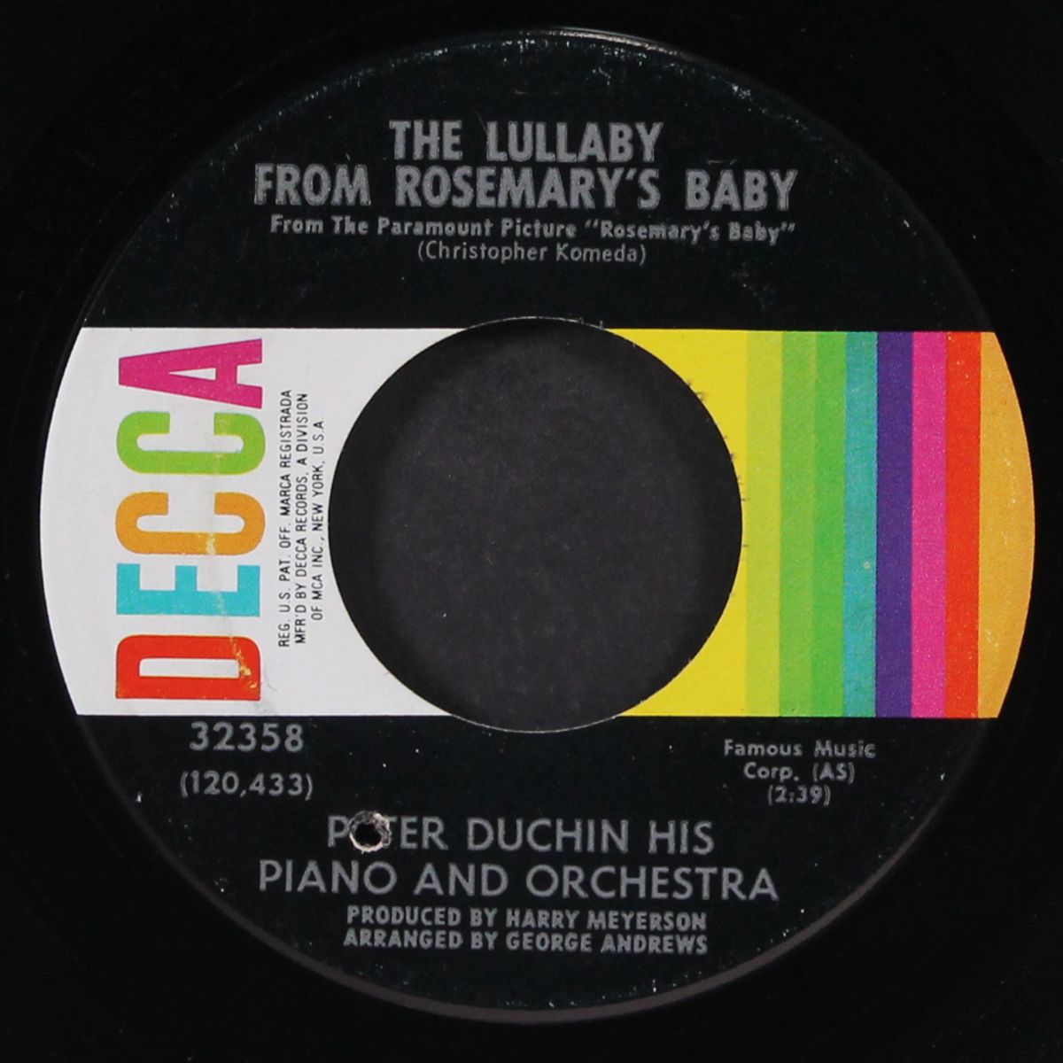 lullaby from rosemary's baby / mrs. robinson by PETER DUCHIN