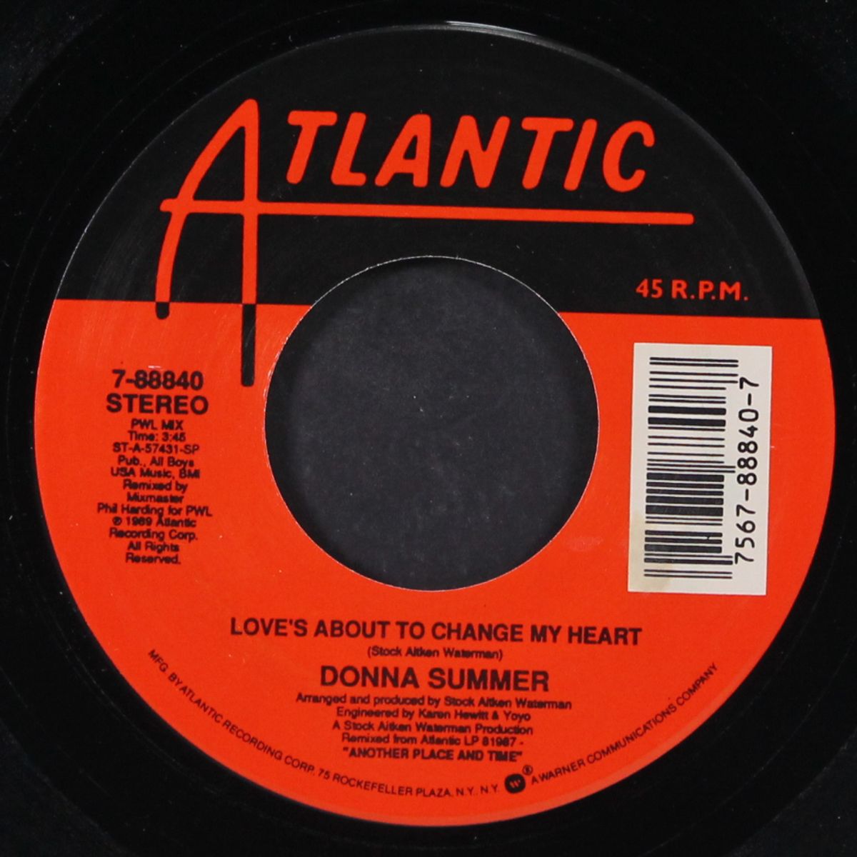 love's about to change my heart (pwl mix) / love's about to change my heart (clivillés & cole mix) by DONNA SUMMER