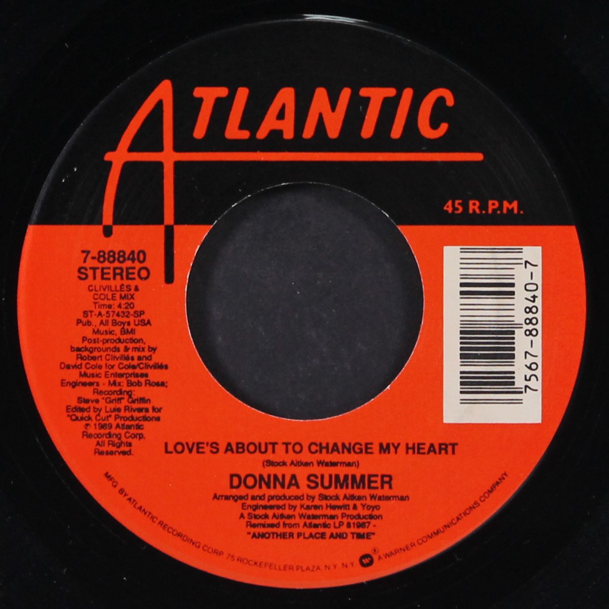 love's about to change my heart (pwl mix) / love's about to change my heart (clivillés & cole mix) by DONNA SUMMER