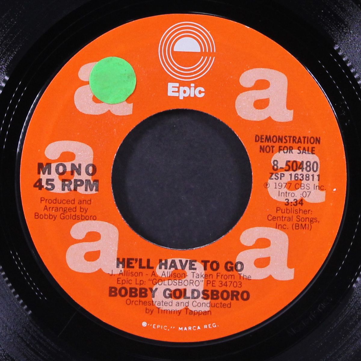 he'll have to go / mono by BOBBY GOLDSBORO
