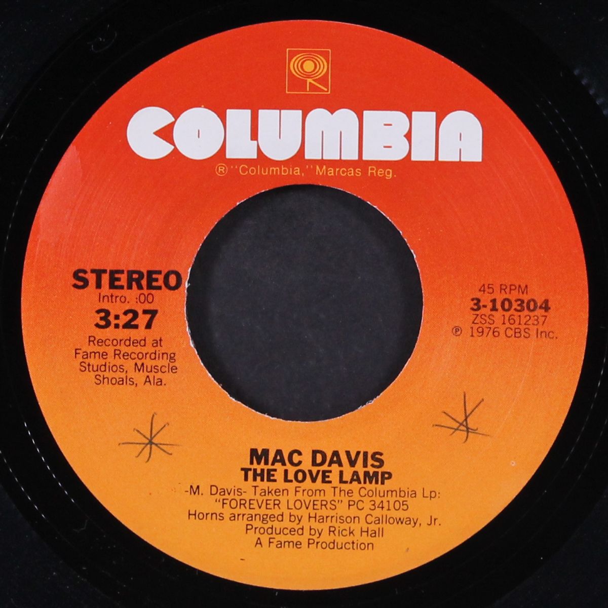 forever lovers / the love lamp by MAC DAVIS