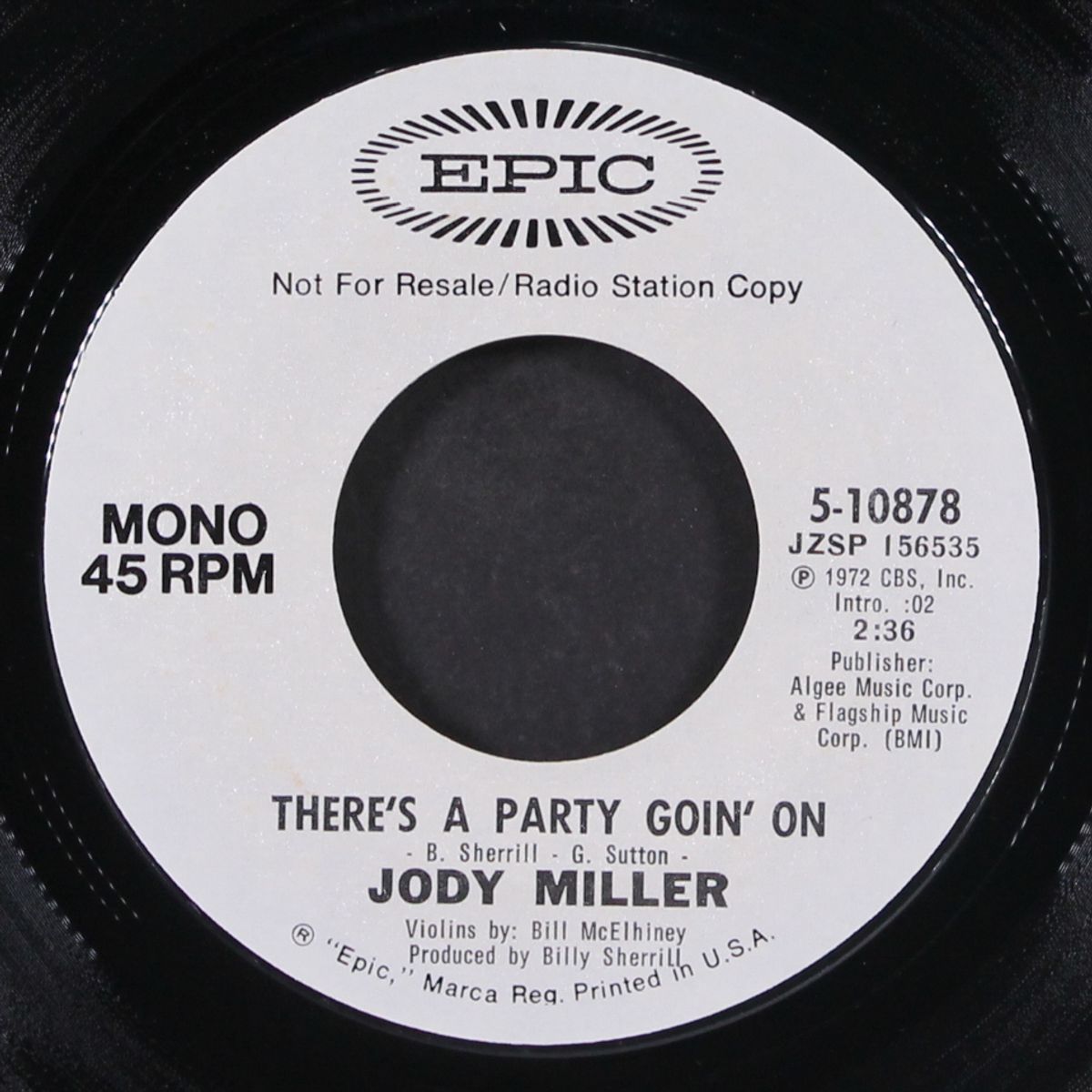 there's a party goin' on / mono by JODY MILLER