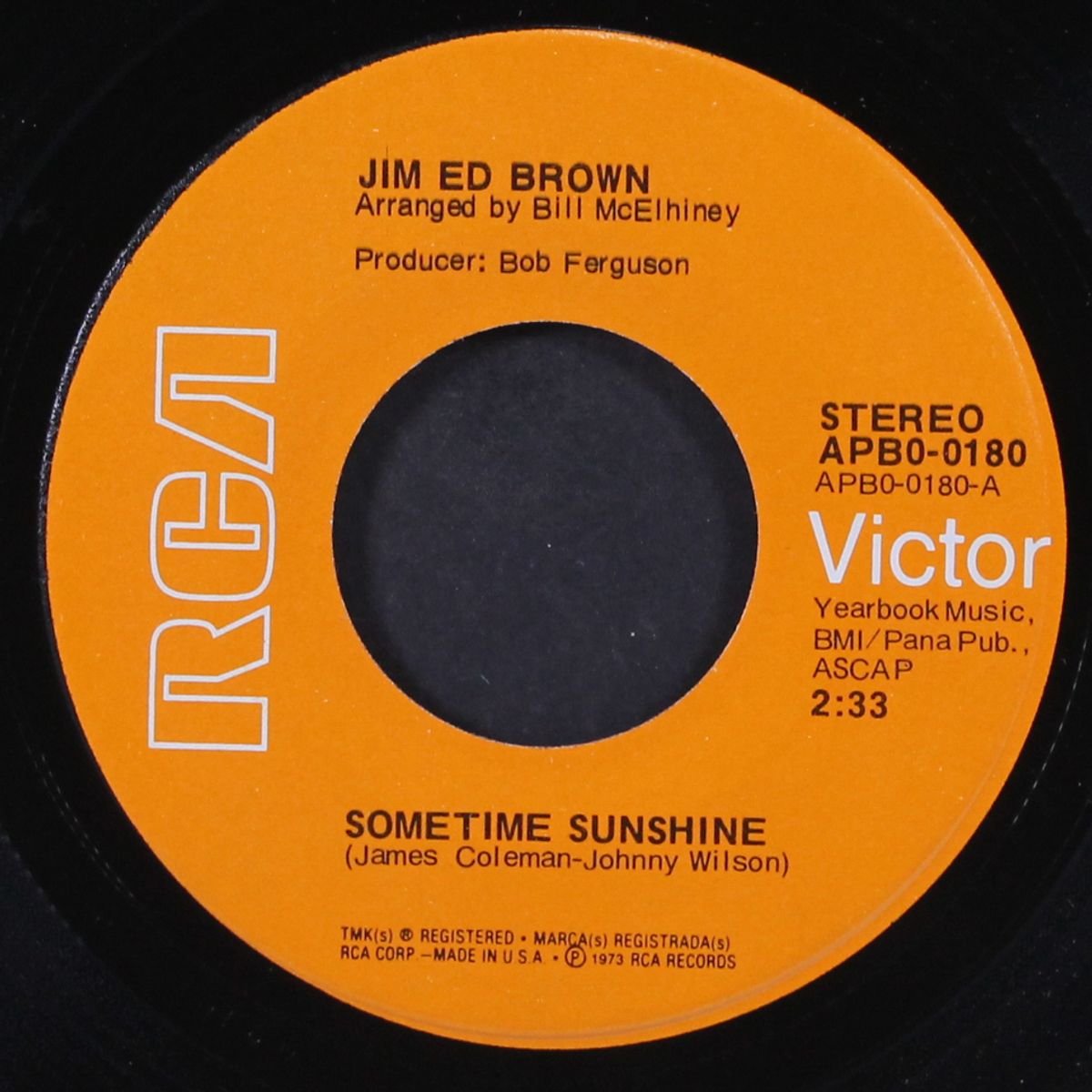 sometime sunshine / louisiana woman by JIM ED BROWN