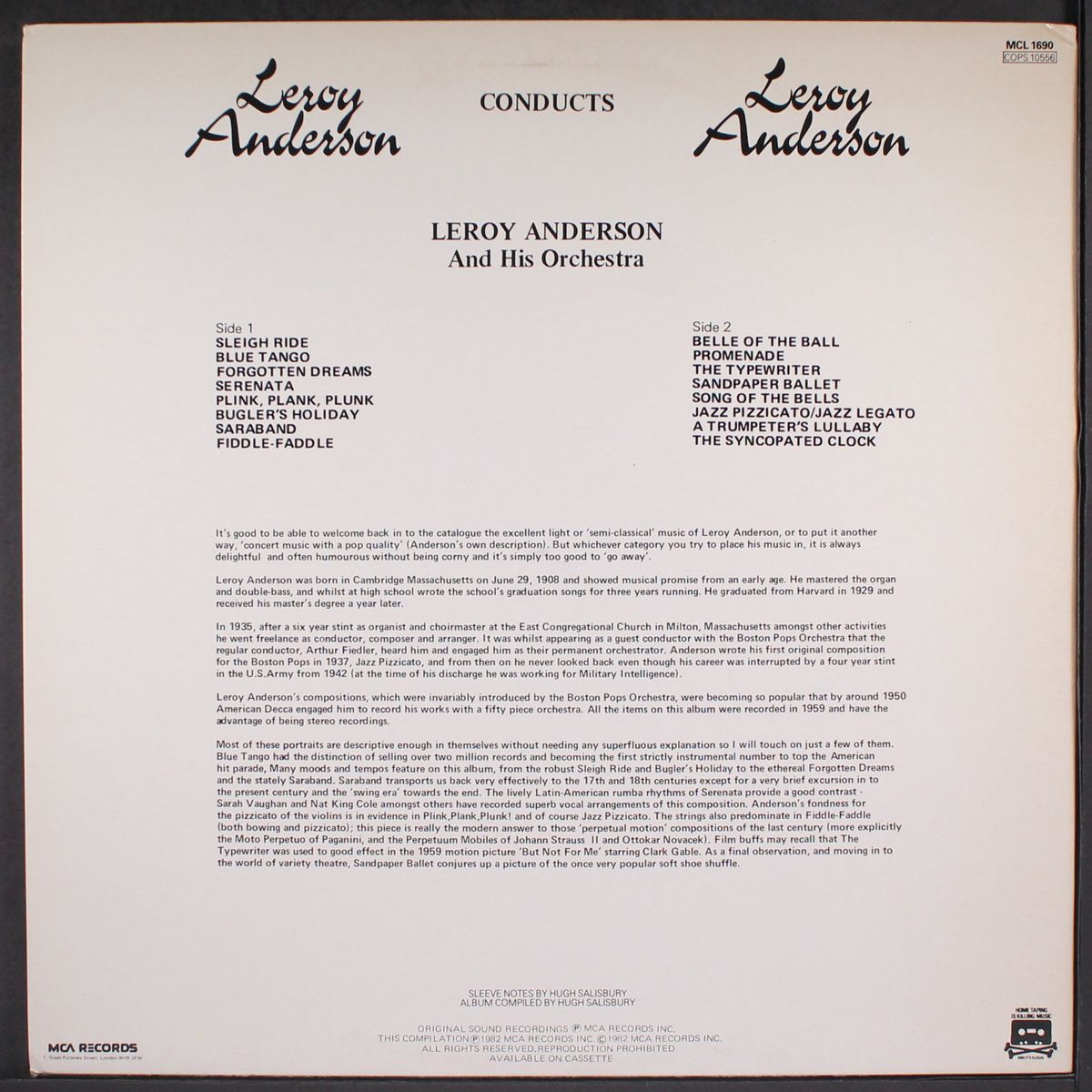 conducts leroy anderson by LEROY ANDERSON