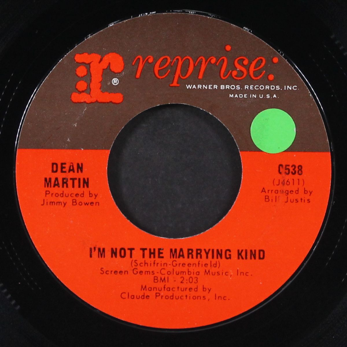 i'm not the marrying kind / let the good times in by DEAN MARTIN