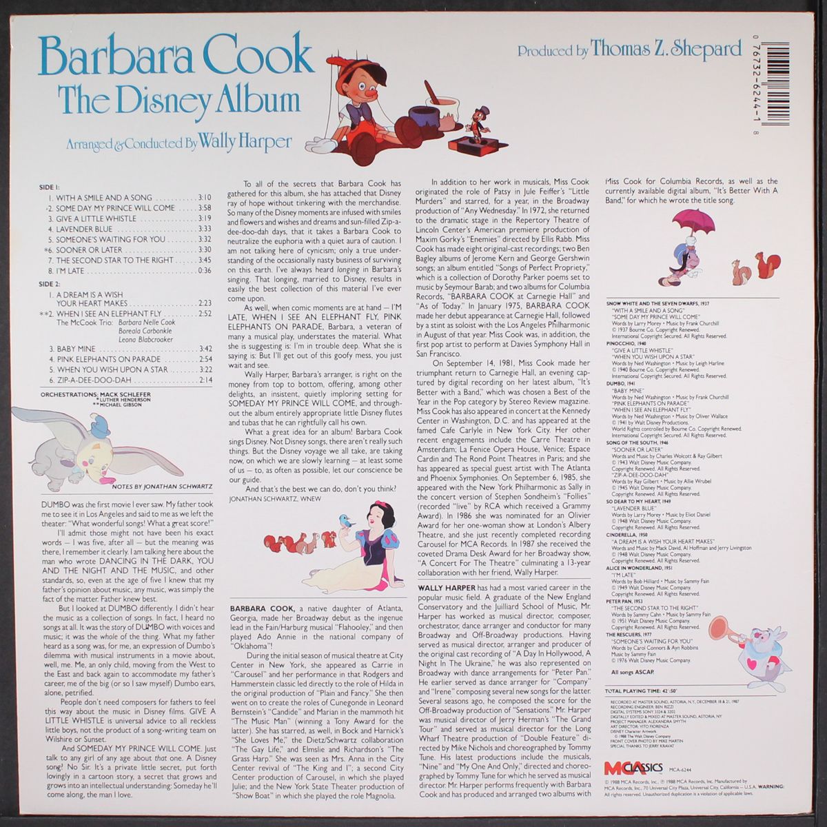 the disney album by BARBARA COOK