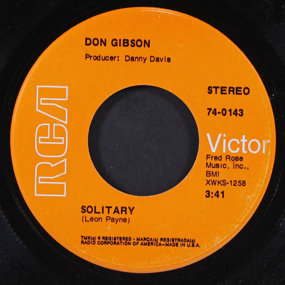 solitary / i just said goodbye to my dreams by DON GIBSON