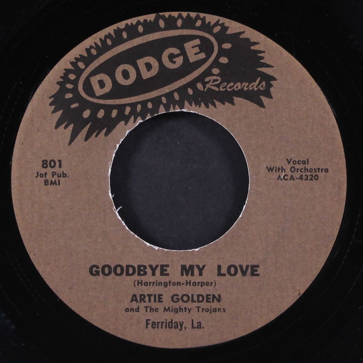 if i could see my baby / goodbye my love by ARTIE GOLDEN & MIGHTY TROJANS