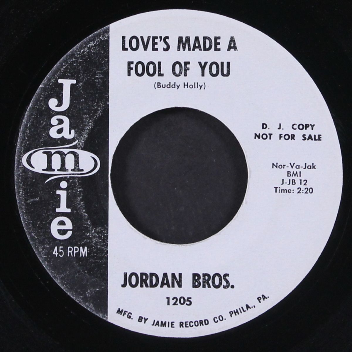 love's made a fool of you / whispering wind by JORDAN BROTHERS