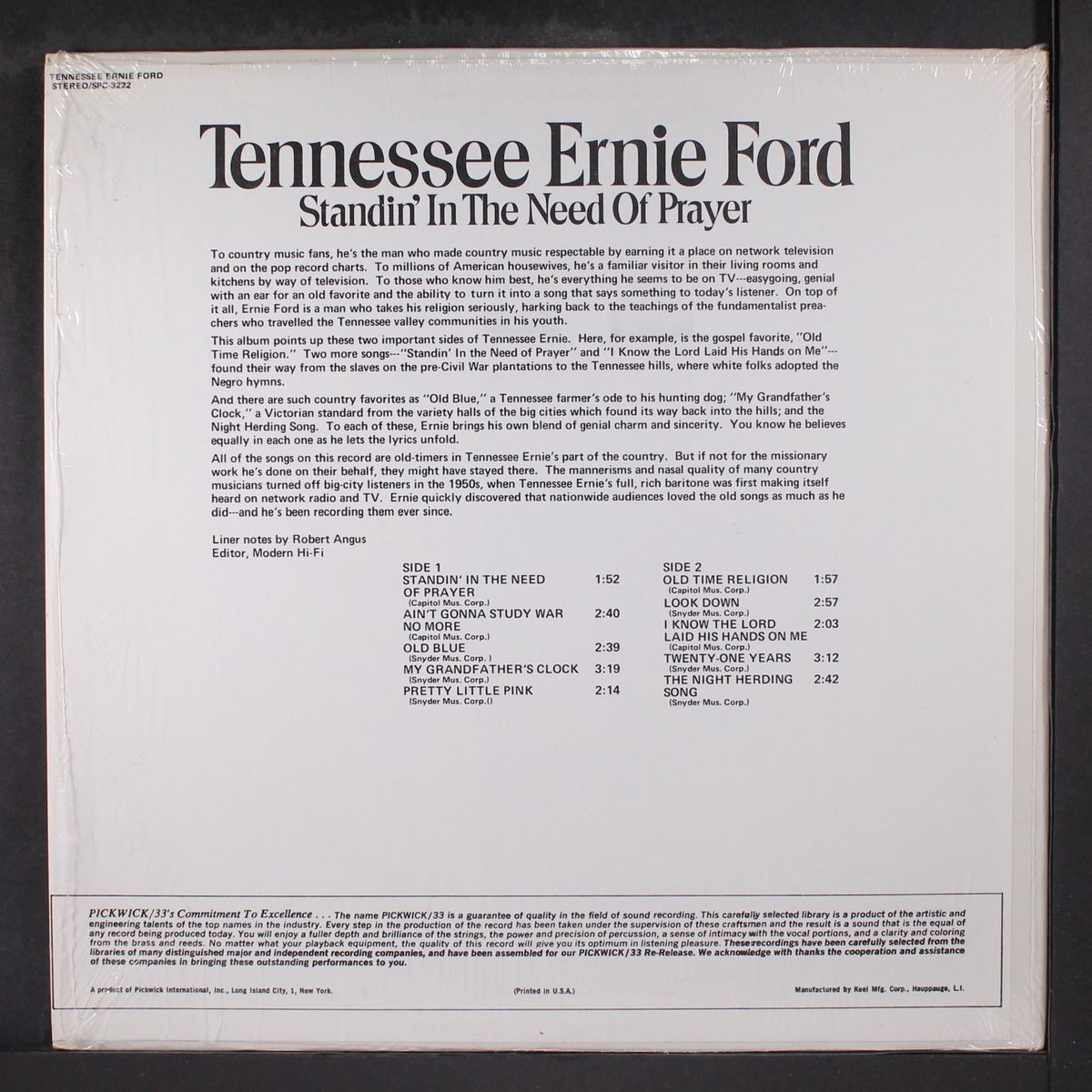 standin' in the need of prayer by TENNESSEE ERNIE FORD