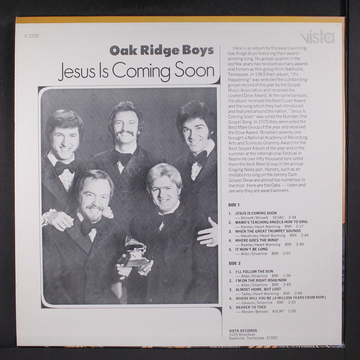 jesus is coming soon by OAK RIDGE BOYS