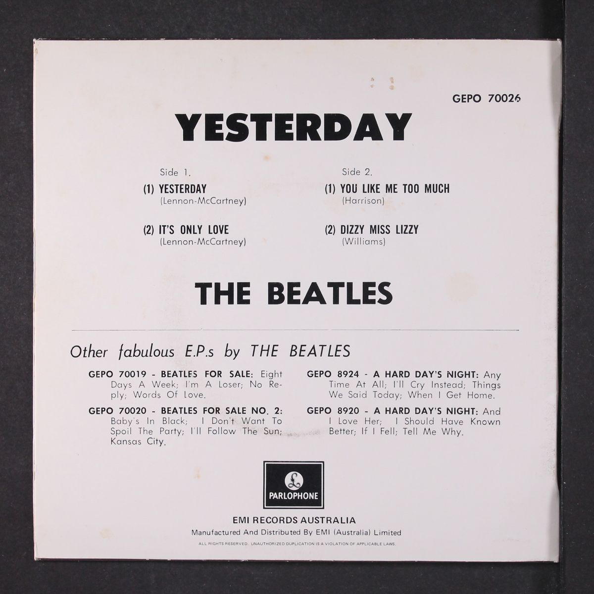 yesterday +3 by BEATLES