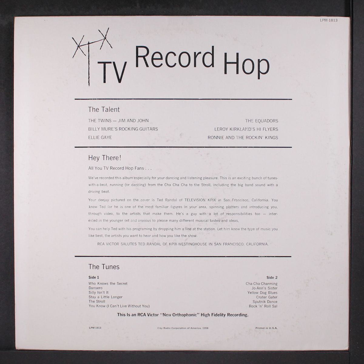 tv record hop: ted randal by VARIOUS