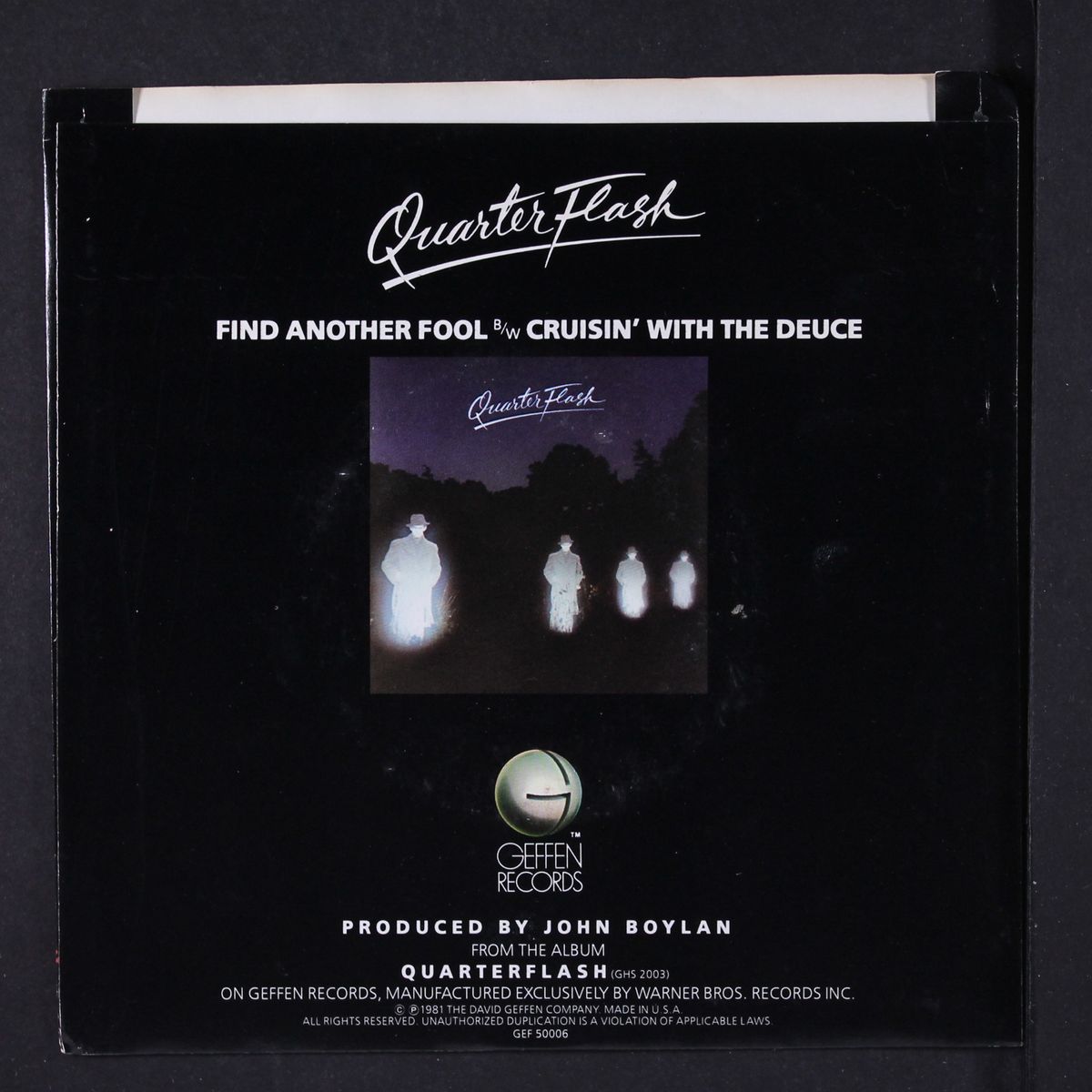 find another fool / cruisin' with the deuce by QUARTERFLASH
