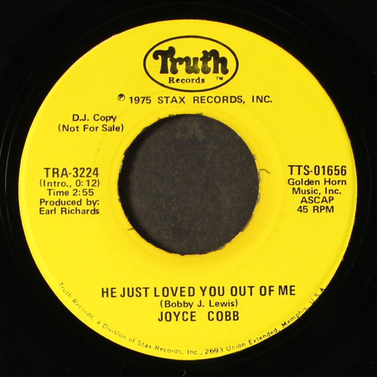 lonesome time in memphis town tonight / he just loved you out of me by JOYCE COBB