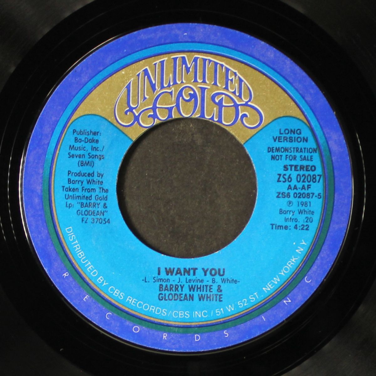 i want you / short by BARRY WHITE & GLODEAN WHITE