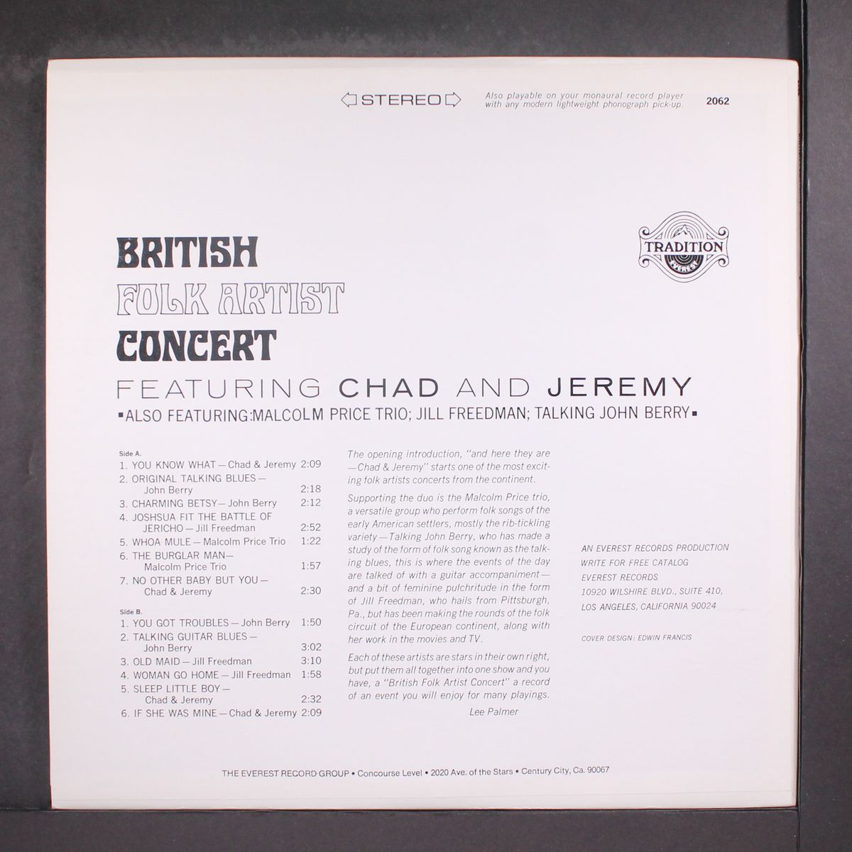 british folk artist concert by CHAD & JEREMY (& OTHERS)