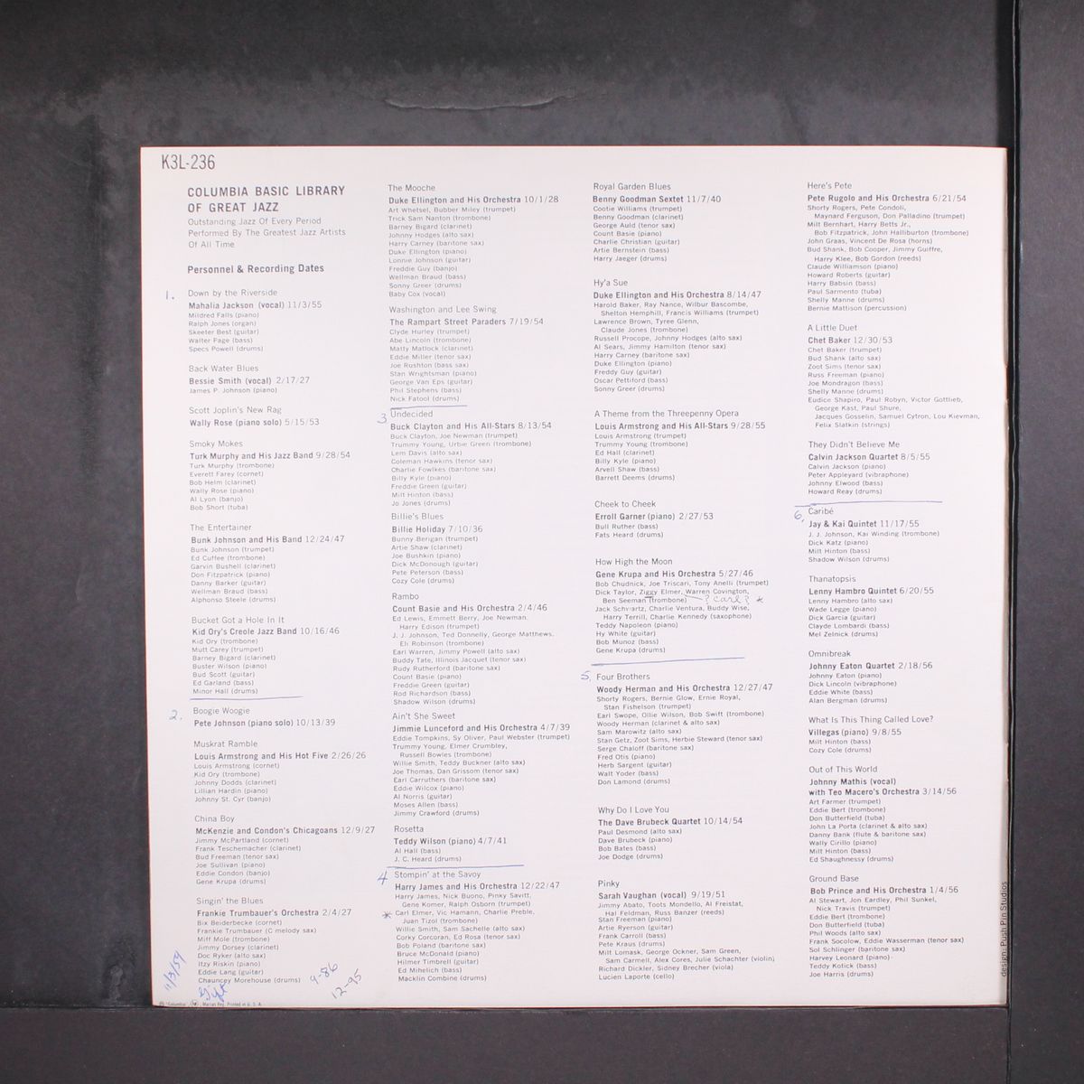 columbia's basic library of great jazz by VARIOUS
