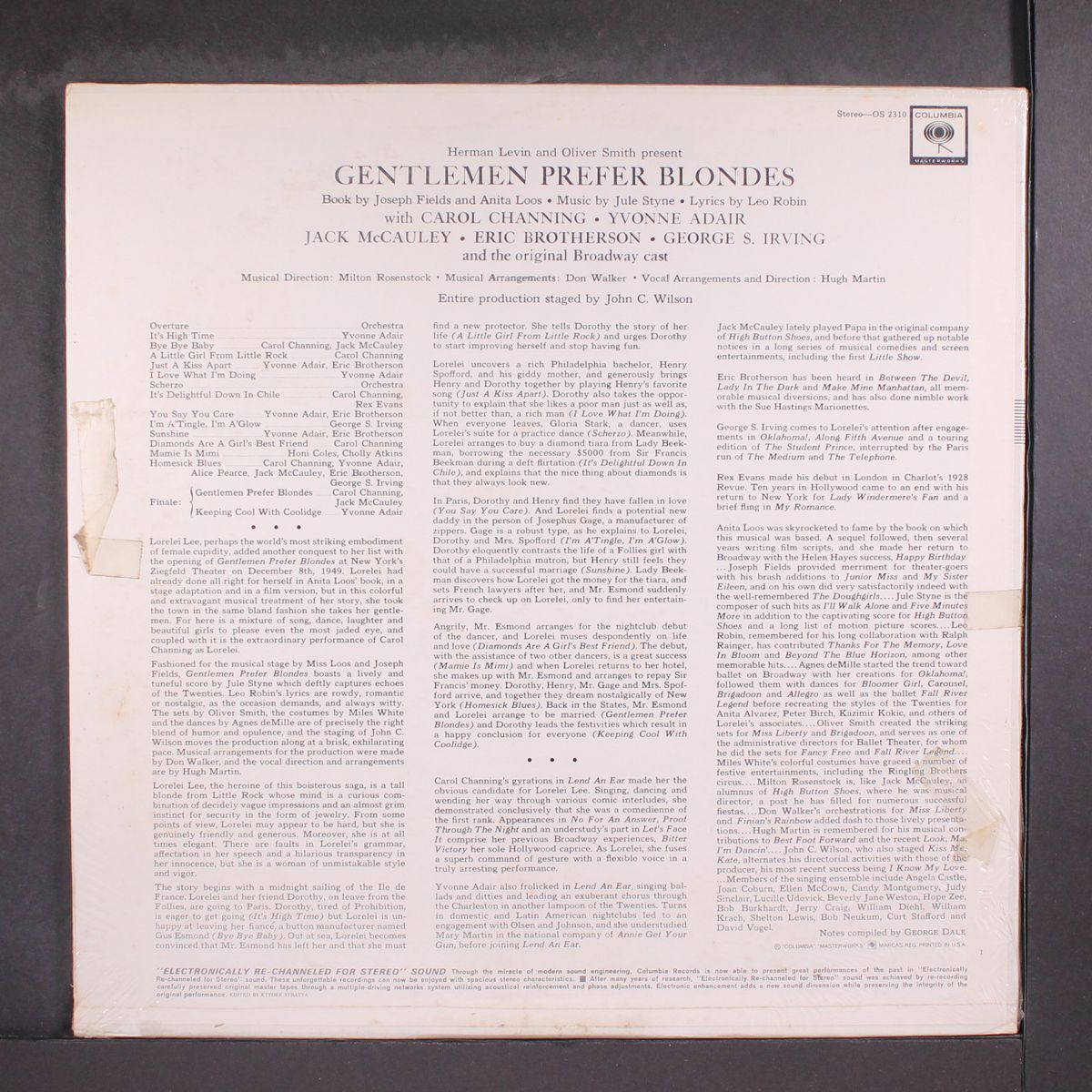 gentlemen prefer blondes by ORIGINAL BROADWAY CAST