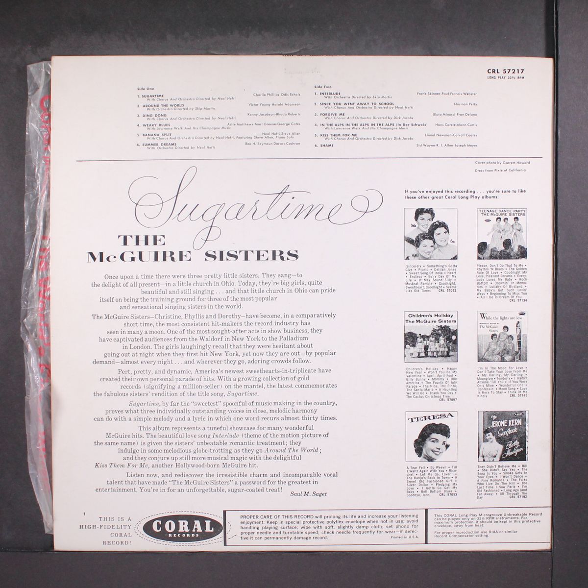 sugartime by MCGUIRE SISTERS
