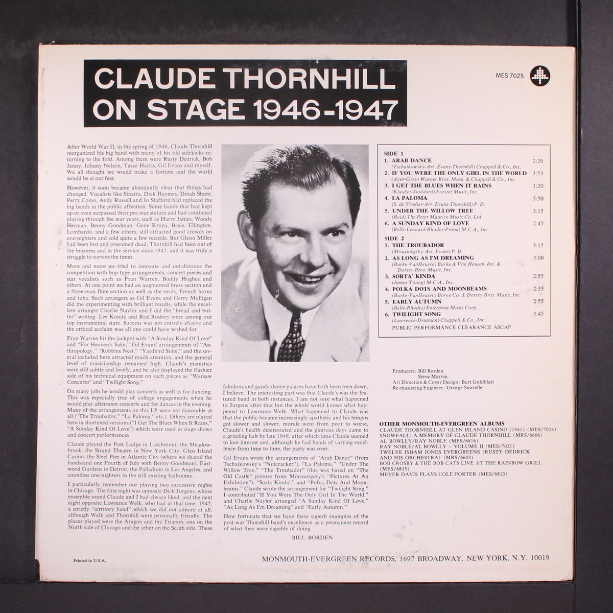 on stage 1946-1947 by CLAUDE THORNHILL
