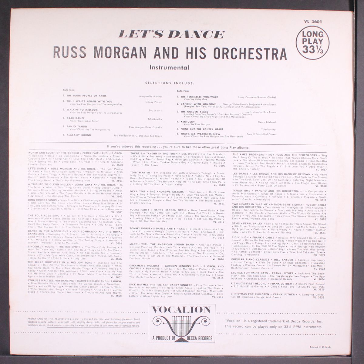 let's dance by RUSS MORGAN
