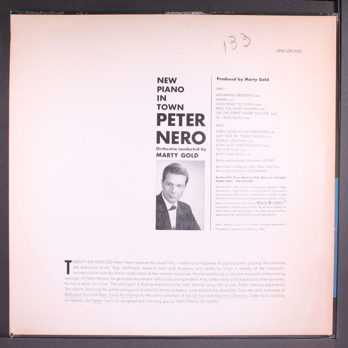 new piano in town by PETER NERO