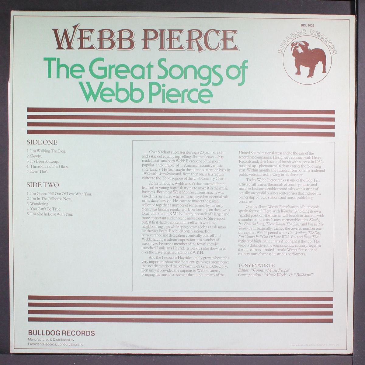 the great songs of webb pierce by WEBB PIERCE