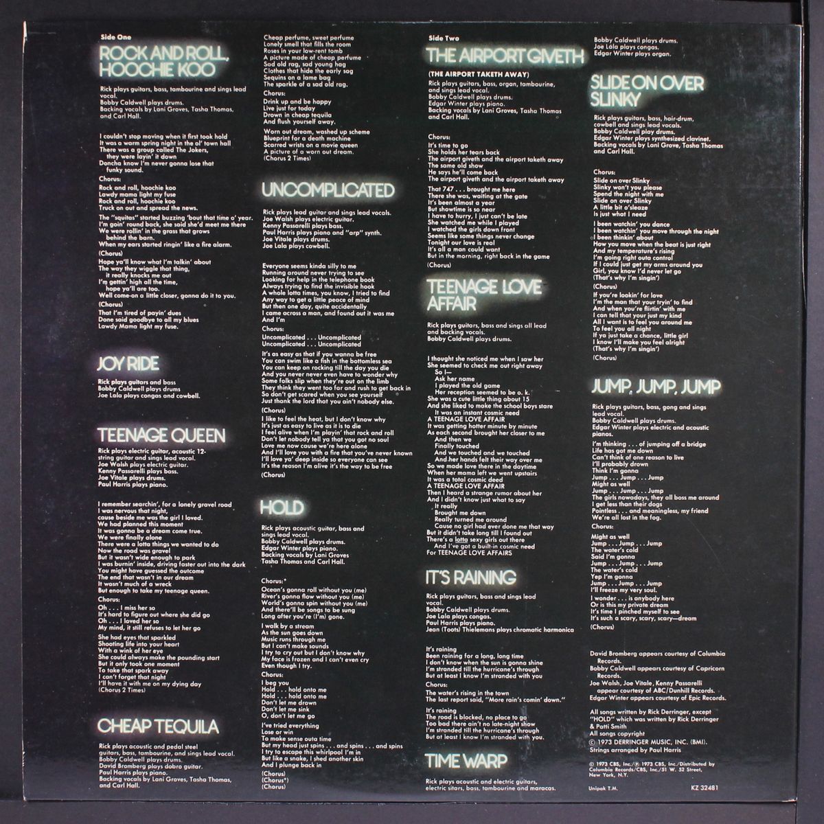 all american boy by RICK DERRINGER
