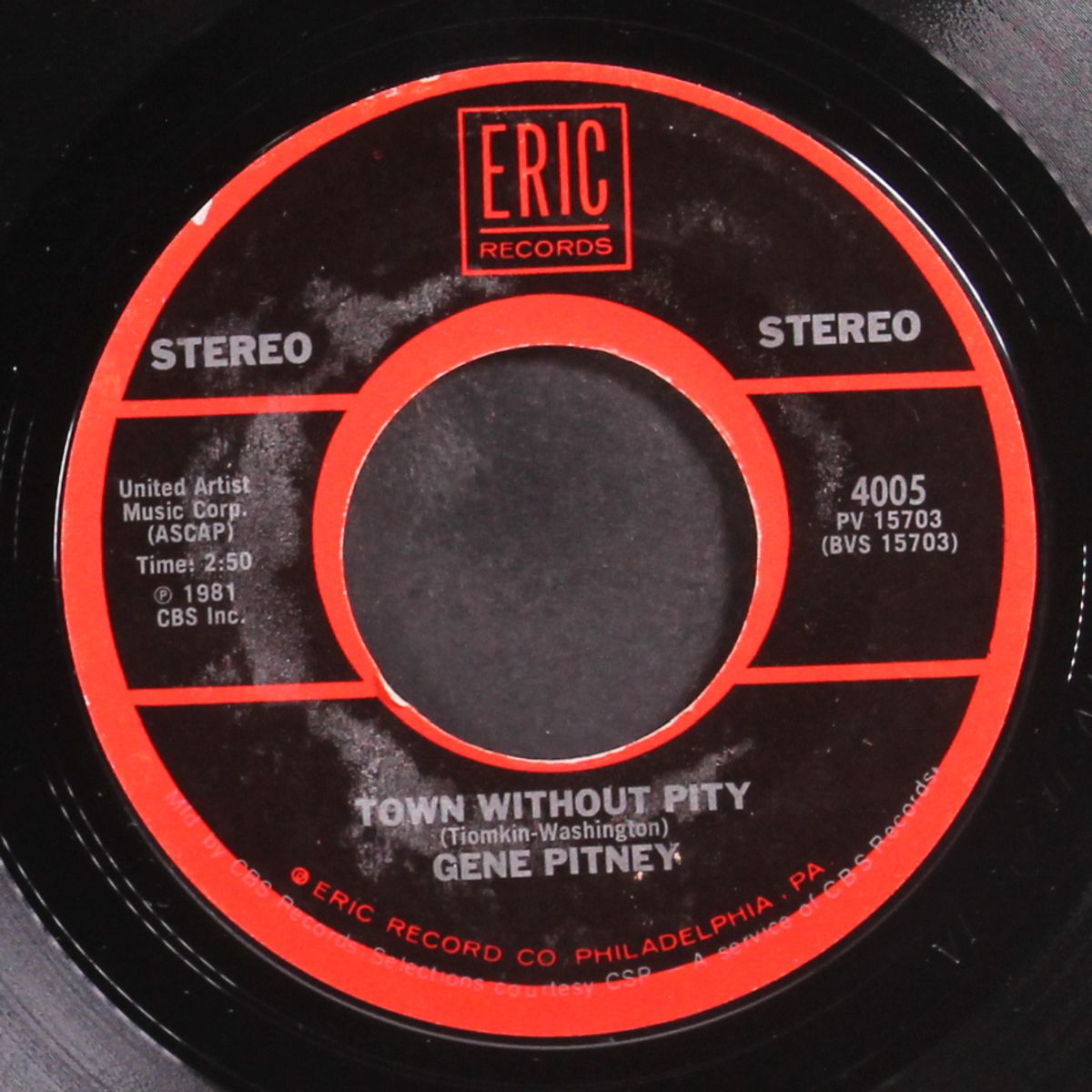 only love can break a heart / town without pity by GENE PITNEY