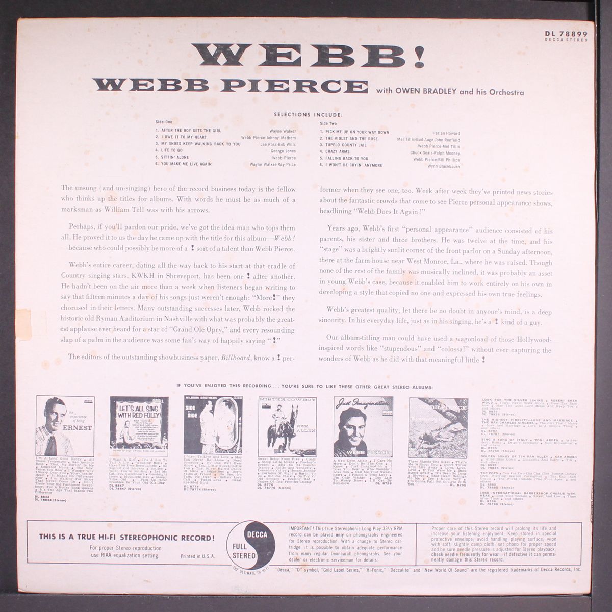webb! by WEBB PIERCE
