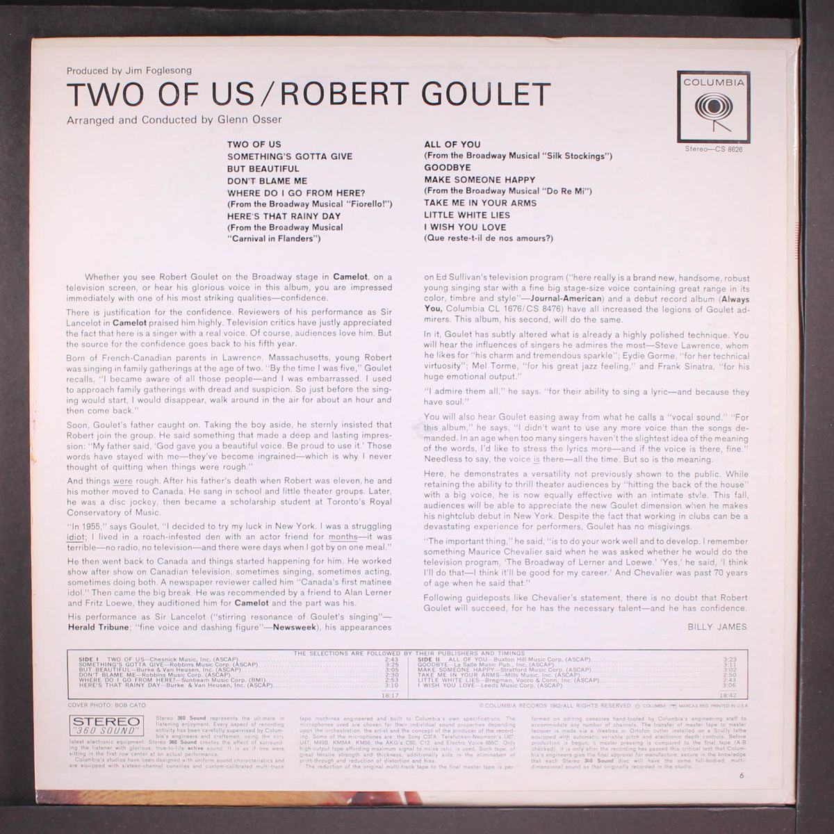 two of us by ROBERT GOULET