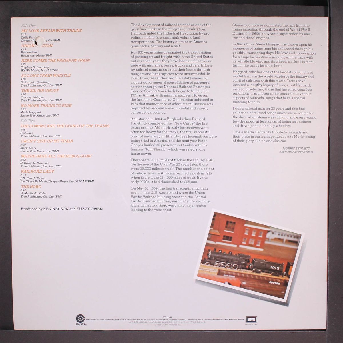 my love affair with trains by MERLE HAGGARD
