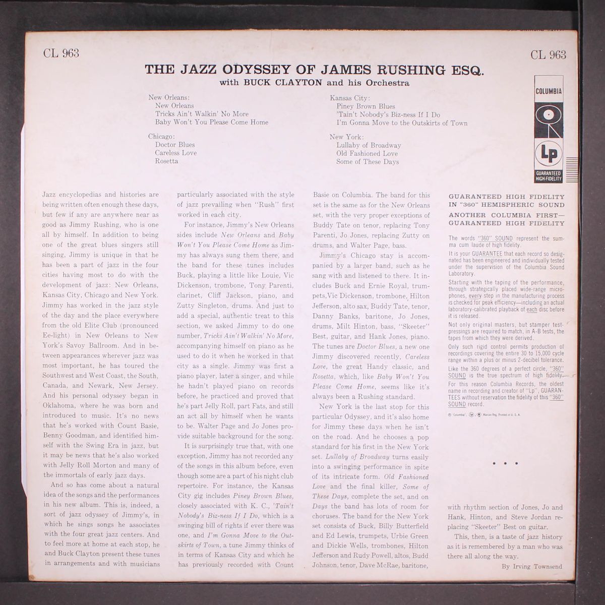 the jazz odyssey by JAMES RUSHING